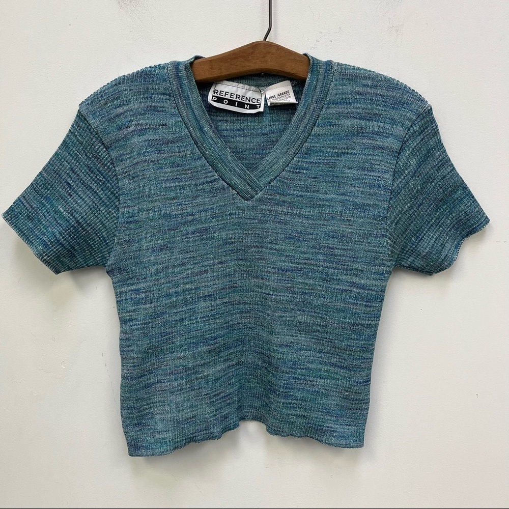 Vintage Reference Point Cropped Knit Top
